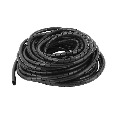 #ad Spiral Cable Wrap 20 Ft 1 2quot; Spiral Wire Wrap Cord Covers Bundle Sleeve Hose $11.50