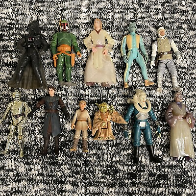 #ad Lot of 11 Star Wars Figurines Darth Vader Assorted Hasbro $26.24