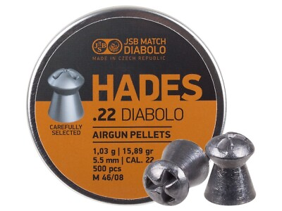 #ad JSB Match 500 Count HADES Hollow Point 5.5mm .22 Caliber Premium Air Pellets $29.95