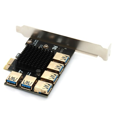 #ad PCI E Board 1x to 16x Adapter PCIe1 to 6 Card Card 16X Slots $30.49