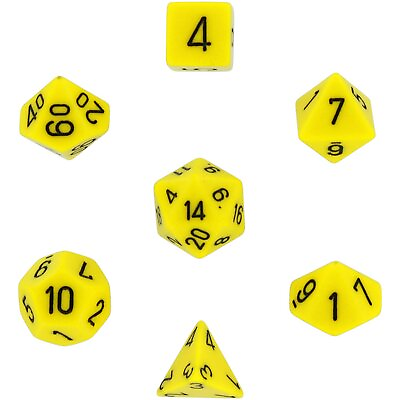 #ad Polyhedral RPG Sets Yellow and Green Opaque: Yellow Black 7 $6.67