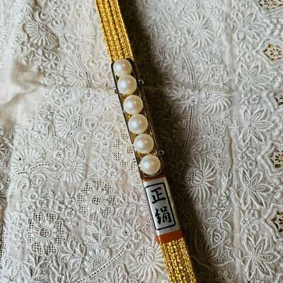 #ad Antique Obidome Pearl Pure Silk Accessories Fashion Collection 1cm x 4.5cm $116.00