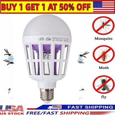 #ad Insect Bug Mosquito Zapper Light Bulb Fly Trap Killer Indoor Outdoor UV Led Lamp $9.99