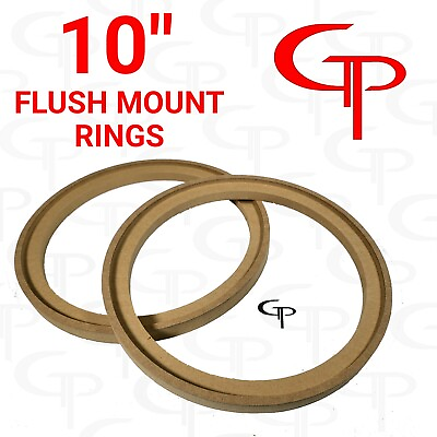 #ad 10 inch FLUSH MOUNT Speaker Rings MDF GP Car Audio Mounting Spacer 1 PAIR 10quot; $17.49