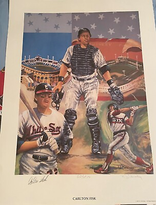 #ad CARLTON FISK CHICAGO WHITE SOX SIGNED SIGNED 25x19 LIMITED EDITION LITHOGRAPH $59.99