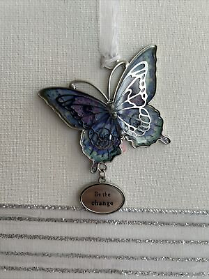 #ad Ganz Inspirational Butterfly Gift “Be The Change” Positivity Gift Love Voice $7.49