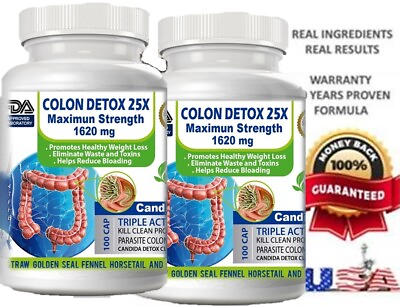 #ad Super Detox Colon amp; Body Cleanse Maximum Strength Cleansing Diet Weight Loss Pil $16.00