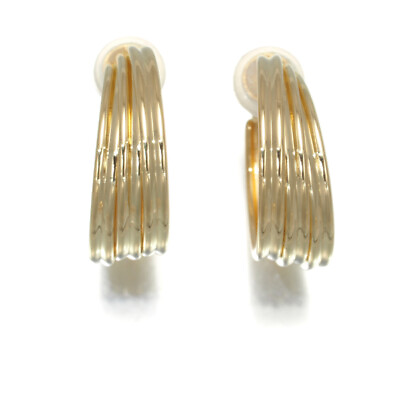 #ad Elegant Hoop Earrings 18K 750 Yellow Gold $312.62