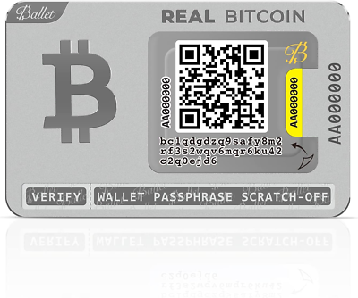 #ad Real Bitcoin the Easiest Crypto Cold Storage Card Cryptocurrency Hardware Wa $56.99