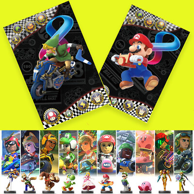 #ad 20 pcs set Mario Kart 8 Deluxe Amiibo NFC Game Cards For Ns Switch Toy Gift $10.99