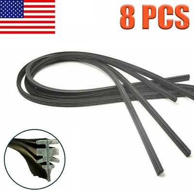#ad Universal 4 x Pairs 28quot; Car Bus Silicone Frameless Windshield Wiper Blade Refill $9.19