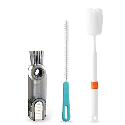 #ad Reusable Bottle Cleaning Brush Set 3 in 1 Adjustable Crevice Cleaning Brush... $14.16