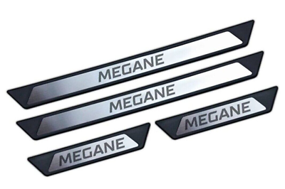 #ad For Renault MEGANE 3 Chrome Door Sill Trim Plate Covers Scratch Guard 4 Pcs $35.56
