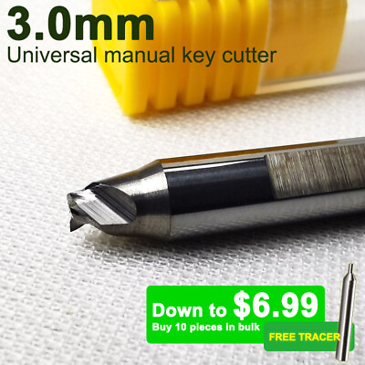 #ad Free Shipping Manual Key Cutter 3mm Carbide 5pcs 10pcs Bulk Locksmith Tool $69.90