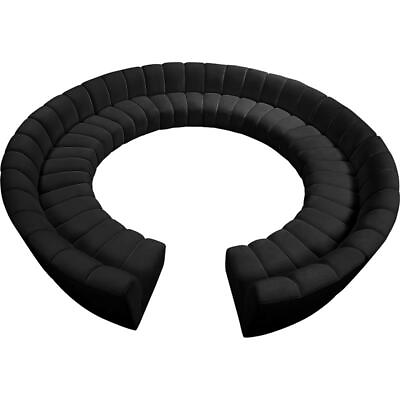 #ad #ad Meridian Furniture Infinity Black Velvet 12pc. Modular Sectional $7530.32