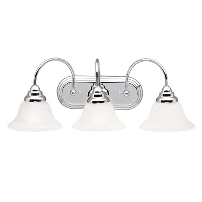 #ad Kichler 5993CH Telford 25quot; Wide 3 Bulb Bathroom Lighting Fixture in Chrome $29.99