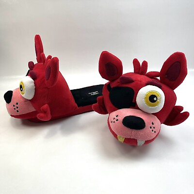 #ad Five Nights At Freddy#x27;s Foxy The Pirate Adult Plush Gaming Red Slippers Size L $102.00