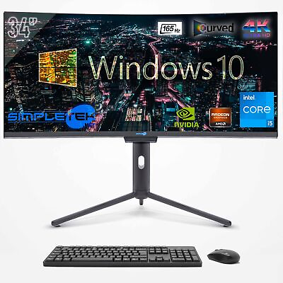Aio All IN One i5 34 quot; Curved 4K WIN10 Gpu GTX1660 16GB 960GB Editing PC Gaming $1921.13