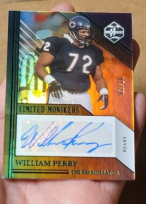 #ad 2023 William Perry quot;The Fridgequot; Panini Limited Monikers Auto 10 Chicago Bears $49.99