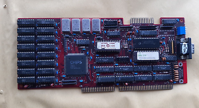 Vintage Foundation Logic Chips F82C451 ISA VGA Graphics Card GPU for 386 486 $65.00