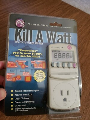 #ad Kill A Watt Electricity Usage Monitor P4400 P3 International Brand New Sealed $23.95