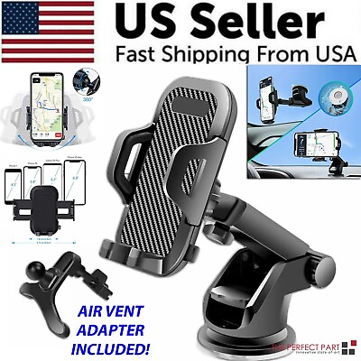 #ad 360° Universal Mount Holder Car Stand Windshield For Mobile Cell Phone GPS $7.89