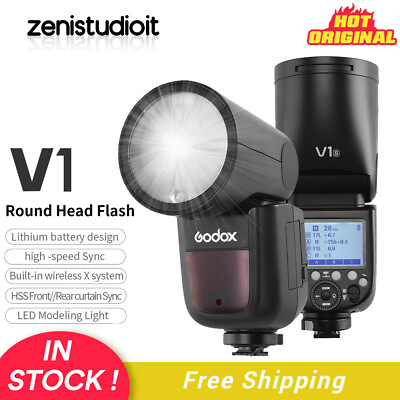 #ad #ad US Godox V1S V1 S 2.4G TTL HSS Round Head Camera Speedlite Flash Light For Sony $189.00