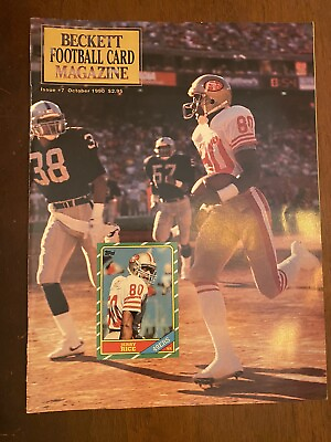 #ad Beckett Football Card Magazine Issue #7 Jerry Rice Cover October 1990 NFL $17.00