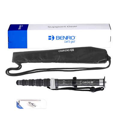 #ad Benro Monopod MSD46C SupaDupa Carbon Fiber Portable Twist Locks Spiked Foot $135.96