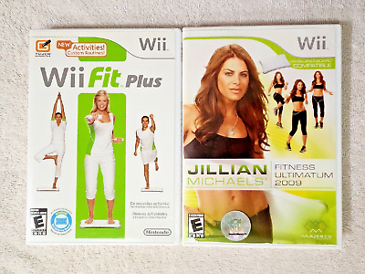 #ad WII Fit Plus Jillian Michaels Fitness Lot Game Games Free Shipping $14.99