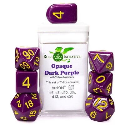 #ad Polyhedral RPG Sets Purple and Pink Polyhedral: Opaque Dark Purple 7 $9.10