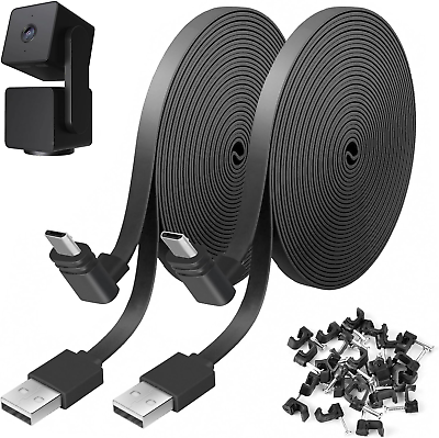 #ad 2 Pack 20FT 6M Power Cable Compatible with WYZE Cam Pan V3 USB to 90 Degree Mic $20.99