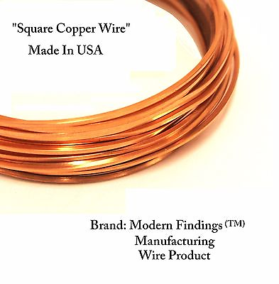 #ad 14 Ga Square Copper Wire Dead Soft choose Length 99.9% Pure Copper $25.25