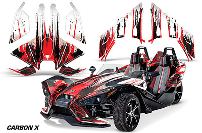#ad Roadster Graphics Kit Decal For Polaris Slingshot SL 2015 2023 CARBONX RED $599.99