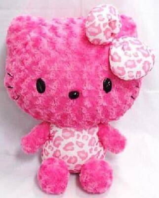 #ad Hello Kitty Jumbo Plush Sitting H17.7” Leopard Print Rose Boa Doll GJ $58.90