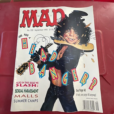 #ad MAD Magazine H330 September 1994 Head Bangers $10.00