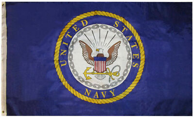 #ad USN United States Navy Emblem 3x5 3#x27;x5#x27; Premium Quality Polyester Flag TOPW $8.88