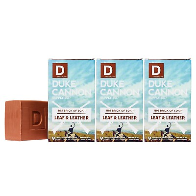 #ad Duke Cannon Big Ass Brick Of Soap Leaf And Leather Scent 3 Pack $19.99
