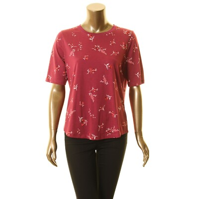#ad LAUREN RALPH LAUREN NEW Women#x27;s Short Sleeve Floral Print Casual Shirt Top TEDO $19.99