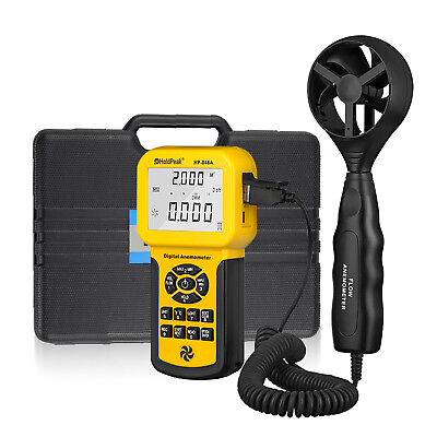 #ad Anemometer Handheld CFM Meter HVAC Wind Speed Air Flow Volume Test Max 45m s $62.99