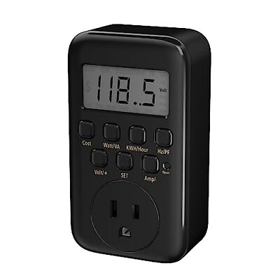 #ad #ad Lcd Plug In Power Energy Meter Voltage Amps Electricity Usage Monitor Digital Lc $20.45