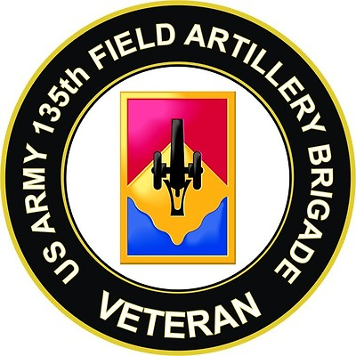 #ad 135th Field Artillery Brigade Veteran 5.5quot; Sticker #x27;Officially Licensed#x27; $7.49