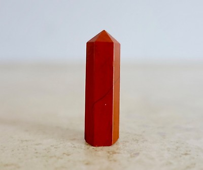 #ad Red Jasper Stone Single Point Healing Natural Crystal Quartz Wand Reiki Energy H $7.91