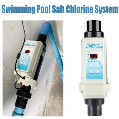 #ad Salt Water Pool Chlorinator System Titanium Cell Up to 16000 Gal Non irritant $429.98