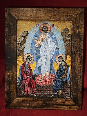 #ad Resurrection of Jesus Christ 5x7 Embroidered Byzantine Orthodox Christian Icon $60.00