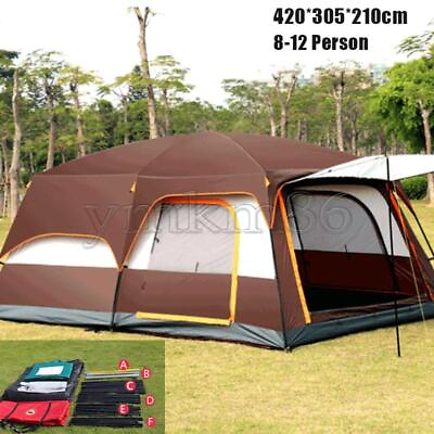 #ad 8 12 Person Camping Hiking Tent Waterproof Automatic Outdoor Instant Pop Up Tent $297.08