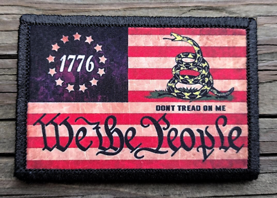 #ad Dont Tread On Me American Flag Morale Patch Hook and Loop Army Custom Tactical $8.79
