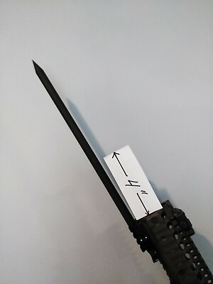 #ad 1 2quot;OD Steel Picatinny Rail RifleShotgunCrossbow Spike Bayonet Glass Breaker $90.00