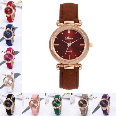 #ad #ad Fashion Women Leather Ladies Watch Luxury Analog Quartz Crystal Wrist Watch $1.50