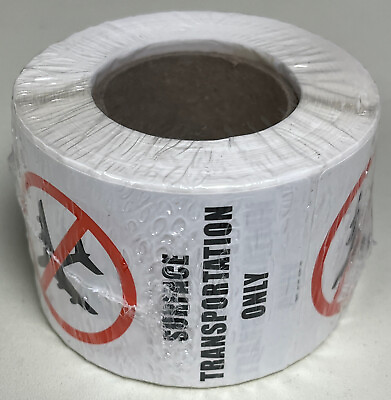 #ad SURFACE TRANSPORTATION ONLY ORM D DOT 2quot; x 3quot; Warning Labels Stickers 300 Roll $22.49
